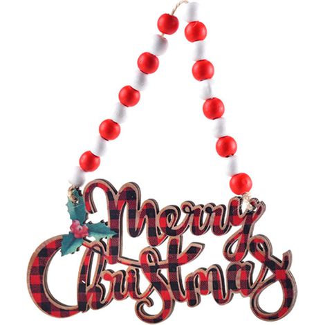 Pendentif En Bois Noel - Plaque Accrochable En Bois Naturel - Décoration Arbre De Noël Intérieur Extérieur - 1 Pièce (1/5)