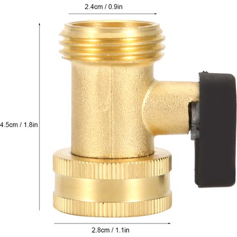 Robinet à Bille en Cuivre DN20 3/4 pour Jardin, Connexion Robinet et Raccord Tuyau (1/5)