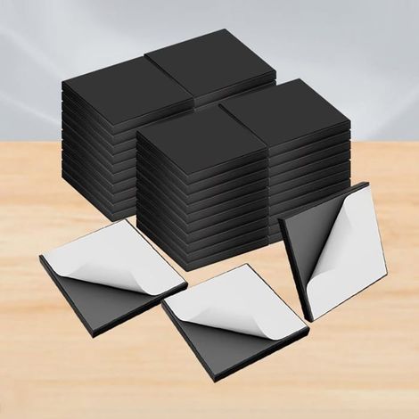 100 starke, selbstklebende Magnete für Magnettafeln, Klebemagnete, Flachmagnete für Magnettafeln und Kühlschränke (1/4)