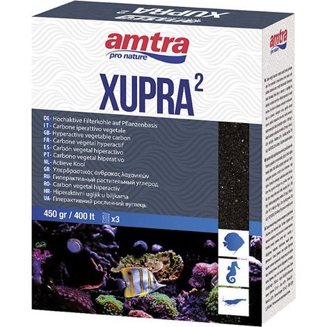 Set 6 pezzi Amtra Xupra 2 carbone iperattivo vegetale 450 gr in calza - 3 porzioni da 150 gr