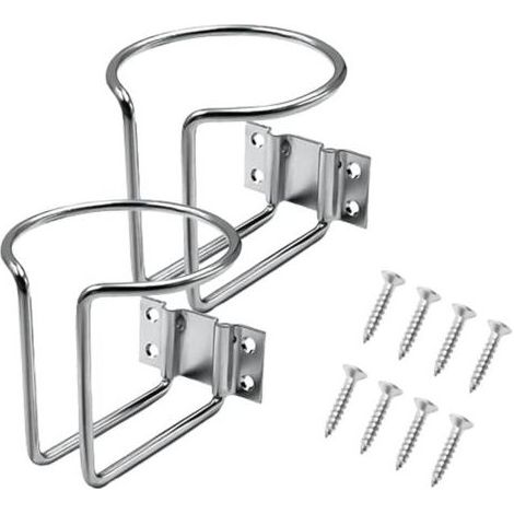 Ahlsen 2 Pièces Anneau De Bateau Porte-Gobelet, Porte-Gobelet De Voiture avec Vis, Anneau en Acier Inoxydable Porte-Gobelet, Porte-Gobelet Universel, pour Marine Yacht Camion RV Voiture Remorque Matér (1/4)