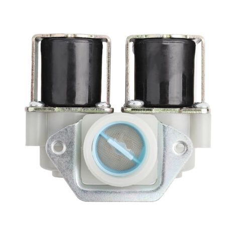 Électrovanne d'arrivée d'eau double tête normalement fermée DN20 G3/4 DC 12V pour machine à laver (1/5)