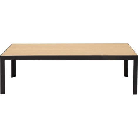Table basse en Plateau en bois et piètement métal noir ORELIA