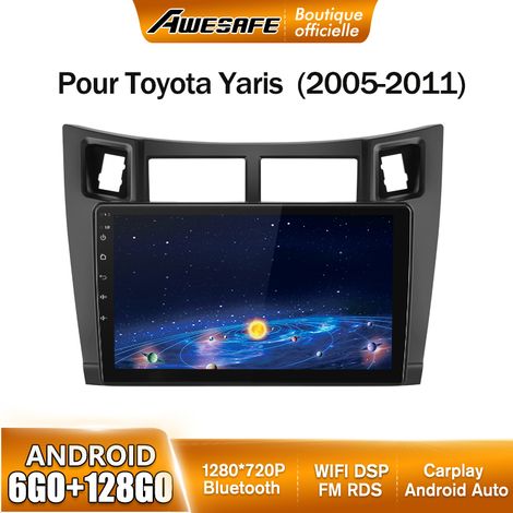 AWESAFE Autoradio Android 13 pour Toyota Yaris XP90 (2005-2012) 6Go+128Go avec 9'' écran Tactile Carplay Android Auto GPS Bluetooth (1/5)