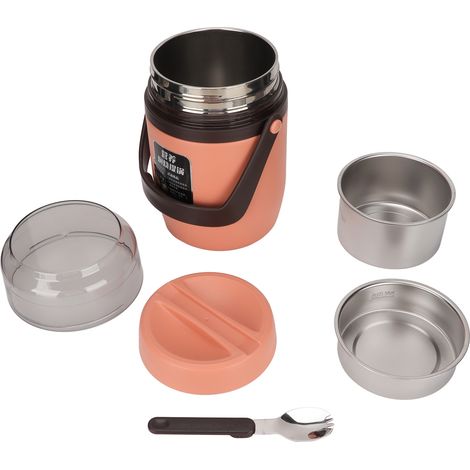 Boîte à repas isotherme 2L à 3 compartiments, récipient alimentaire sous vide, boîte à soupe en acier inoxydable, boîte à lunch isotherme (1/5)