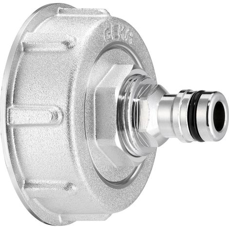 GEKA – Set d'adaptateur IBC plus S60 x 6 avec embout mâle – Aluminium et laiton chromé
