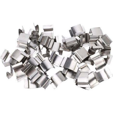 Toivize-Clip verre serre - Inox - Ressort G - Fixation plantes grimpantes - Lot de 50 - Robuste antirouille facile à installer (1/5)