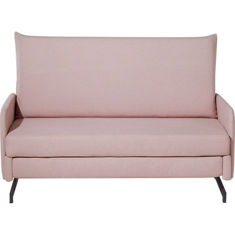 Divano letto 2 posti in tessuto rosa Belfast
