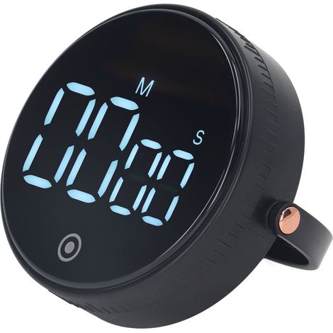 Minuteur de Cuisine Magnétique Grand Écran LED, Minuteur Compteur à Rebours pour Enfants, Cuisine, Fitness, Volume Réglable Noir (1/5)