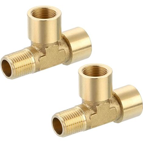 QUARKZMAN Brass Tee Fitting 1/8" x 1/8" x 1/8" Npt 3 Way (1/5)