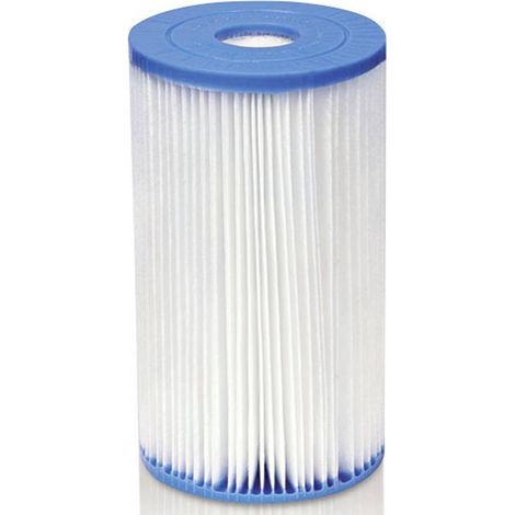 Cartouche de filtre de piscine type B – Diamètre 14,5 cm – Hauteur 25,4 cm – Finesse de filtration 20 microns – Compatible Intex
