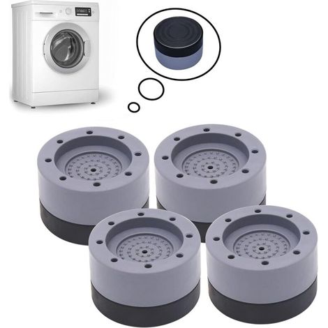 YMYNY Coussinets de pieds de machine à laver 4PCS, coussin de pieds en caoutchouc, coussinet antidérapant, amortisseur, anti-déviation fixe antidérapant (gris) (1/5)