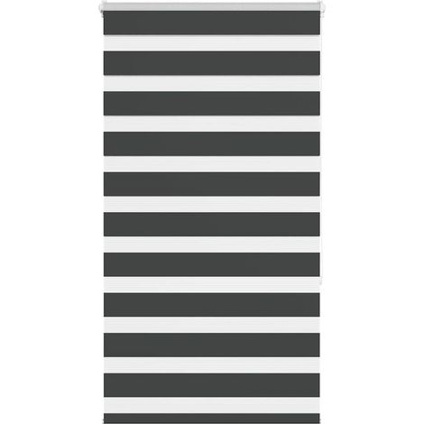 Doppelrollo Schwarz 70x150 cm Stoffbreite 65,9 cm Polyester