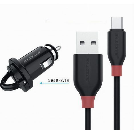 Trade Shop - AUTOLADEGERÄT-SET + MICRO-USB-KABEL 1MT 10WATT MAXTECH MA-S03 - (1/4)