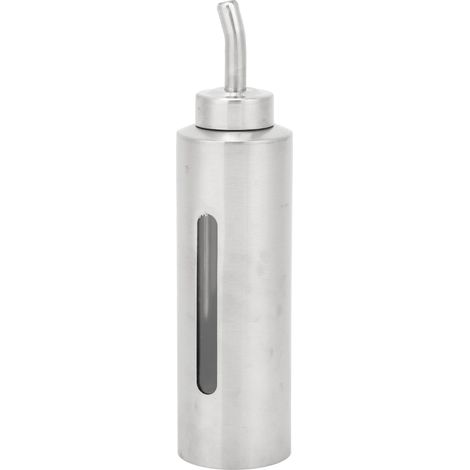 Bouteille distributrice d'huile d'olive, burette à vinaigre en acier inoxydable 304 avec bec verseur et fenêtre transparente, type 4, pour la cuisine domestique et les restaurants. (1/5)