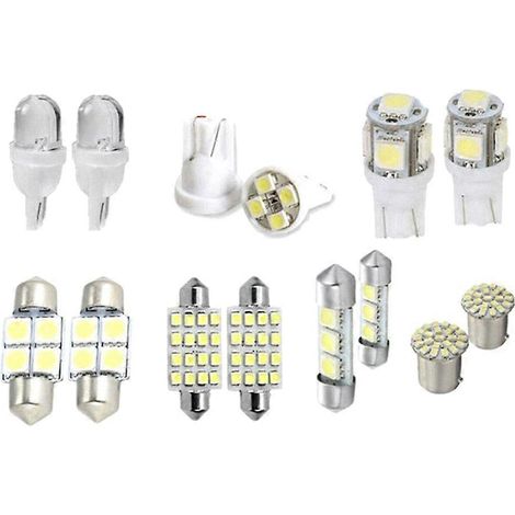 Kit de 14 ampoules LED T10 36 mm pour éclairage intérieur (plafonnier, plaque d'immatriculation, feux de stationnement, portières, etc.). (1/5)