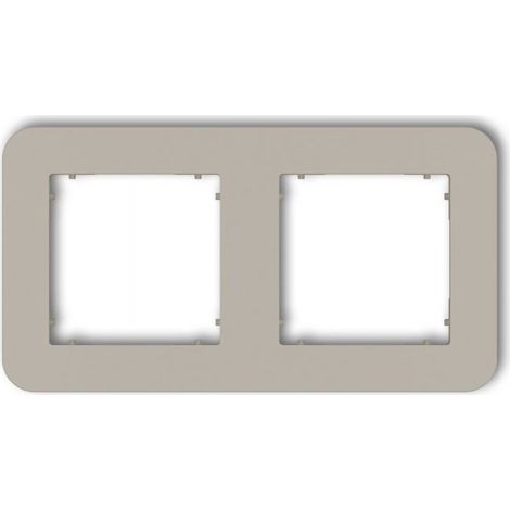 Cadre universel karlik 60mrtz-2 plastique taupe double (1/3)