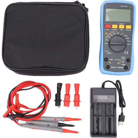 Mégohmmètre SK-505A testeur isolation et multimètre – 2 en 1 portable auto mesure AC/DC tension capacité diode grand écran (1/5)