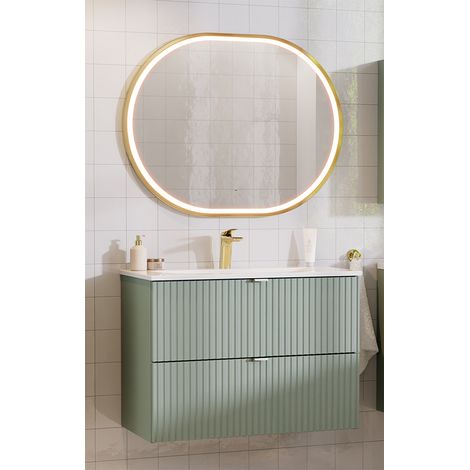 Badmöbel Set 2-teilig mit 80cm Waschtisch, grün, NEWPORT-56-GREEN (1/5)