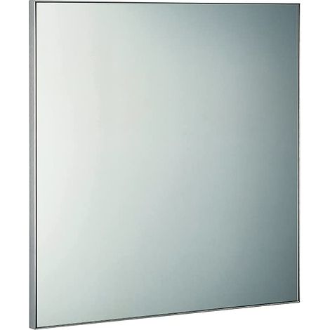Miroir de Salle de Bain Mural encadré 70 cm, Argenté. (1/2)
