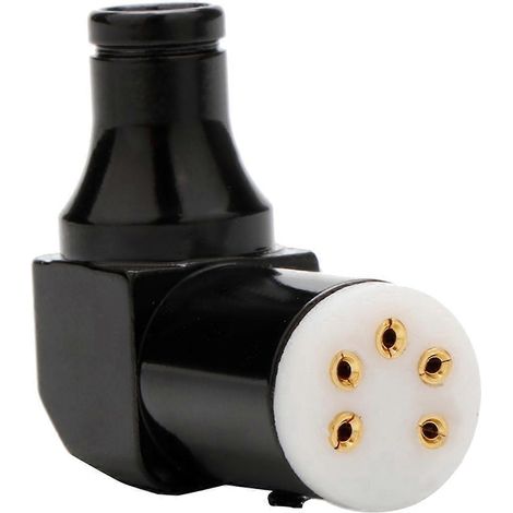 Prise phono vinyle Hi-Fi LP 5 broches DIN femelle à 90° noire (1/5)