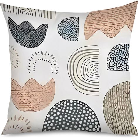 Housse de Coussin Déco Géométrique Minimaliste Style Moderne (1/5)