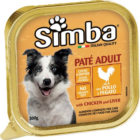 ALIMENTO PER CANI 'PATE' ADULT' pollo e fegato - gr 300- 18 pezzi - MONGE