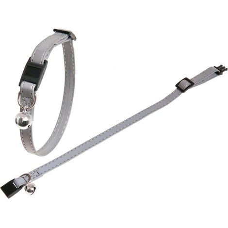 1 Collier réfléchissant gris pour chat - Flamingo (1/5)