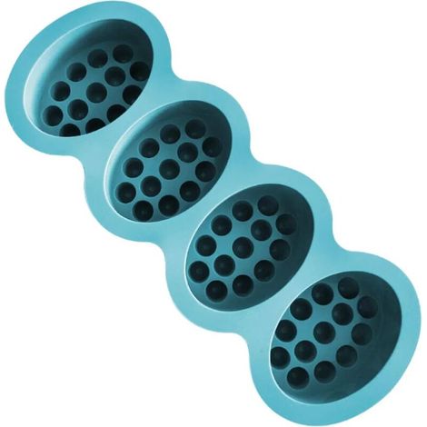 Green Mobility-Moules Savon 1 Pièces 4 Cavités Moule en Silicone Moule à Savon Moule Silicone Ovale Moule Silicone Savon Moule en Silicone Savon Silicone Moules pour Chocolat Cupcake Muffins Savon (1/5)