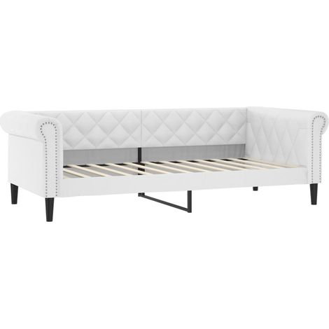 Maison Exclusive - Tagesbett Weiß 90x200 cm Kunstleder (1/5)