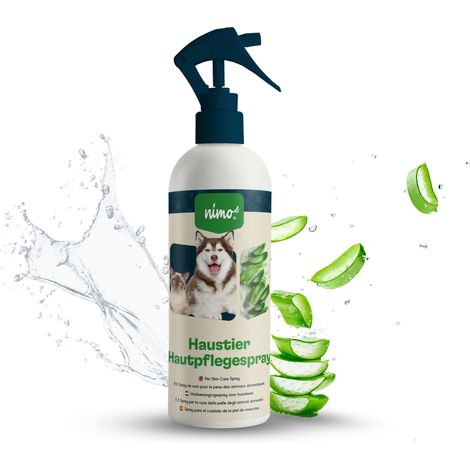 nimo Spray de soin de la peau pour animaux domestiques – à l'aloe vera & au panthénol contre les démangeaisons et la peau irritée - 0.5 l (1/5)