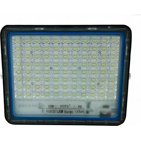 FARO LED CON PANNELLO SOLARE LUCE FREDDA 120W/200/300/400/600/800W IP66/67 120
