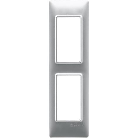 VIMAR - 14667.27 Placca 2M pannelli tecnopolimero Silver