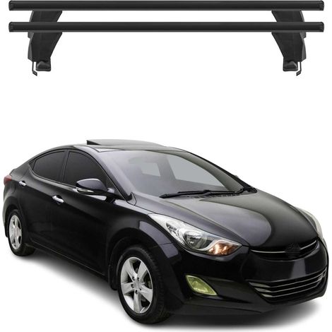 OMAC Dachträger Querträger Alu für Hyundai Elantra V 2011-2016 – Abschließbar – T-Nut – City-Crash-getestet – Max. 50 kg Schwarz (1/5)