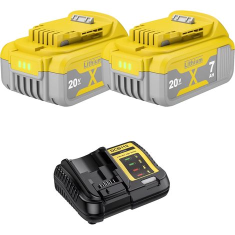 Batterie Lithium-Ion de Remplacement, Capacité de 7000mAh, Compatibilité Polyvalente, 2 Batterie 1 Chargeur (1/2)