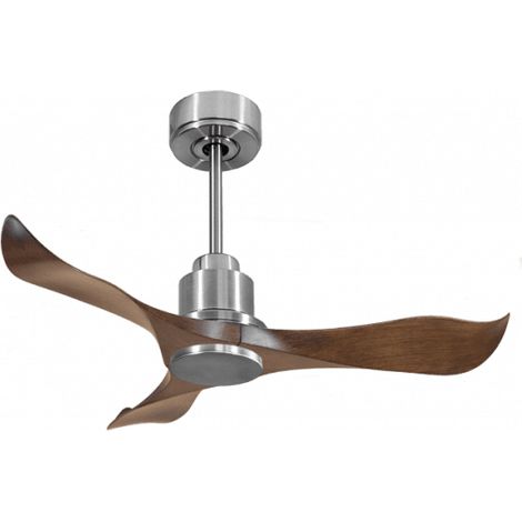 Tenerife de KlassFan - Super destratificateur et ventilateur DC 106 cm Chrome pales marron sans Lumière idéal pour 10 à 20 m² (1/5)