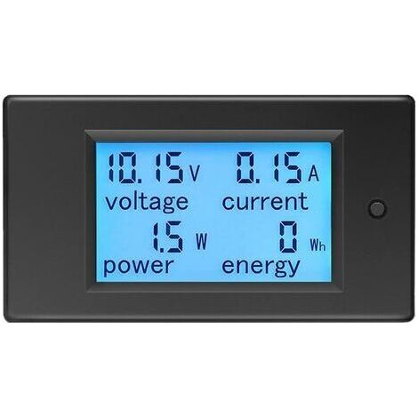 LaBlanc - Voltmetre Amperemetre DC 6.5-100V 20A, Tensionmetre Wattmetre Testeur Tension Courant Puissance énergie Numerique LCD énergiemètre (1/5)