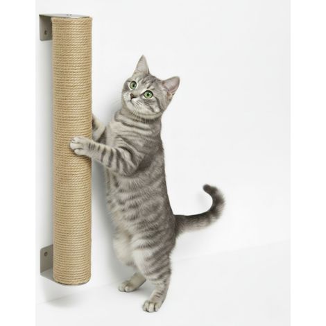 60 cm Tiragraffi da Parete - Albero per Gatti Moderno - Colonna Sisal Naturale (1/5)