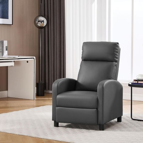 WOLTU Sillón reclinable ajustable, sofá individual con reposapiés para sala de estar y dormitorio, color gris (1/5)