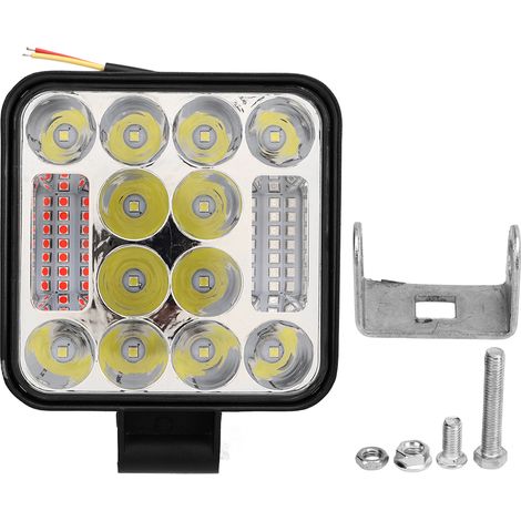 Lampe de travail LED 3800 lumens, projecteur de chantier lumineux blanc rouge bleu pour véhicules DC12V à 80V (1/5)