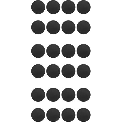 Posavasos de silicona negra, juego de 24, redondos, antideslizantes, suaves, elegantes y duraderos, color negro. (1/4)