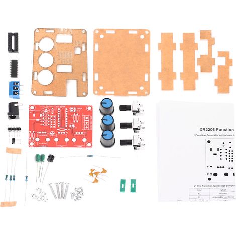 Kit generador de señales funcionales de alta precisión XR2206 para autoensamblaje: salida sinusoidal/triangular/cuadrada, frecuencia y amplitud ajustables de 1 Hz a 1 MHz. (1/5)