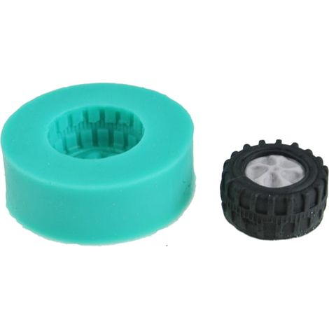 Silikonform für Zuckerpaste, kleines Laufrad, Durchmesser 2 cm (1/2)