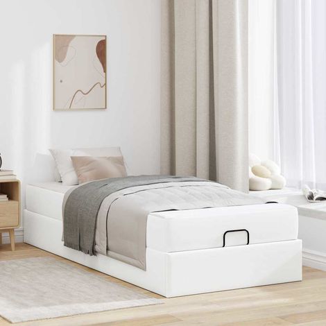 Cadre de lit avec matelas Autre 2 pc Blanc PVC vidaXL (1/5)
