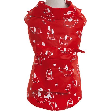 Impermeabile RED DOG con taschino e foro per guinzaglio per cani : 20 cm