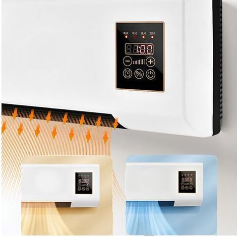 Radiateur à air mural 220V – Télécommande incluse – Compact pour chambres et salons – Installation facile – Chauffage rapide
