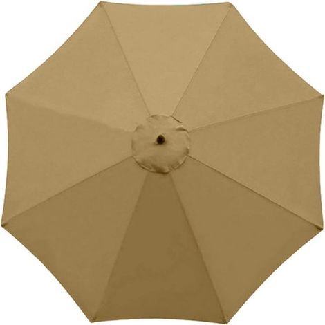 Housse de rechange pour parasol - Toile pare-soleil pour parasol - Protection solaire UPF50+ - 2,7-3 mètres - Blanc (1/5)