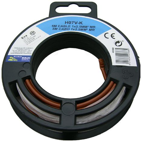 5m cable unipolar H07V-K 2,5mm2 marron