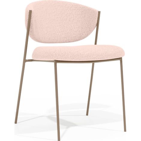 Dining chair - Upholstered in Bouclé Fabric - Seda Ivory (1/5)