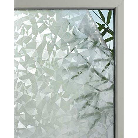 Gardinia Pellicola per finestre ad adesione statica, Graphic 50, Traslucido, Tagliabile su Misura, 100% PVC, 90 x 150 cm, Effetto Prisma, Semi-Trasparente (1/4)